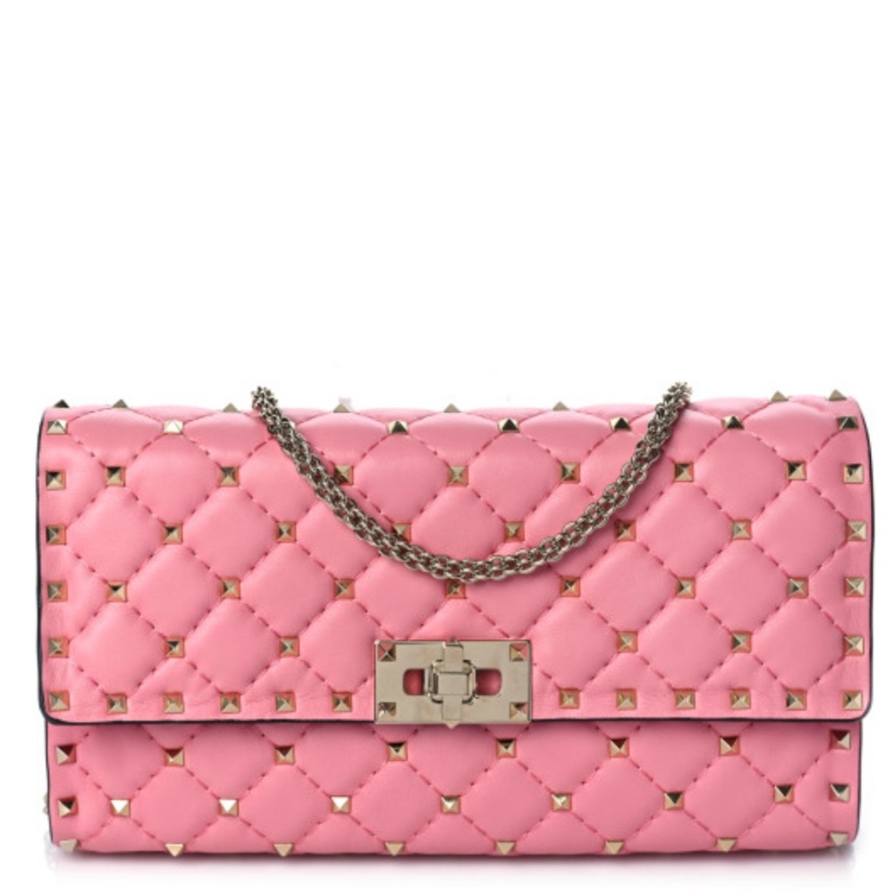 VALENTINO GARAVANI Nappa Rockstud Spike Wallet on Chain